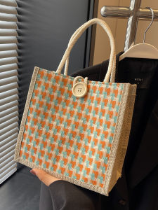 Trendy Canvas Handbag for Women Summer 2025 Ins Fashion Outing Girl Single Shoulder Bag Casual Square Shape Small Size Bag