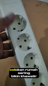 STOP KONTAK 4 LUBANG DEXICON – COLOKAN LISTRIK CREAM SNI AMAN & ADA LAMPU INDIKATOR