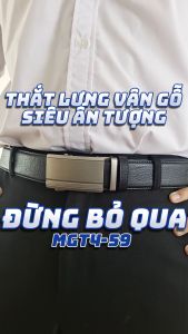 Thắt lưng da bò vân gỗ MGT4-59 | Anh Tho leather
