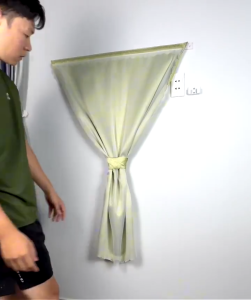 Rèm dán cửa sổ cao cấp Hai Lớp vải gấm và voan lụa mờ (size vừa đến lớn) – trẻ trung thanh lịch