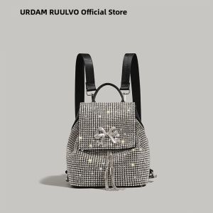 URCDN RDALVO | User-friendly For Students Diamond-encrusted Shoulder Backpack