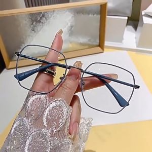 CHARMRAY Ultra light large frame anti blue light photochromic glasses are suitable for womens lenses replaceable lenses