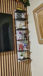 HARBOX Hanging Organizer Hanging Bookshelf Hanging Wooden Hanging Shelf Modern Display Rack Shelf Organizer Bookshelf