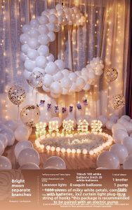 No Brand | Romantic Moon Shaped Balloon Decor for Proposal and Confession