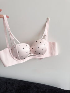 V.C.I | Dots French Luxury Satin Underwear Chest Gathering and Underarm Fat Reduction Bra
