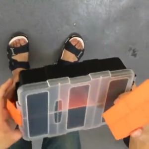 TRENY PPP Component Storage Box Screw Nails Metal Hardware Tool Handyman Mechanic Heavy Duty Durable Tool Professional Organizer