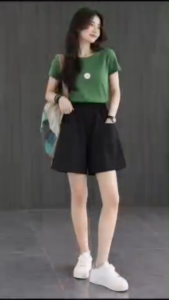 QUẦN SHORT NỮ ỐNG RỘNG – CẠP THUN CO GIÃN TÔN DÁNG DỄ PHỐI ĐỒ - S17