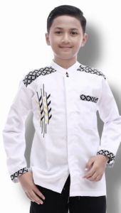 Koko Anak Kombinasi Bordir Motif Kobata Anak - Insya Store