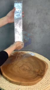 Plastik Display 5 x 25 Cm Isi 100 Lembar - Plastik Perlize - Plastik OPP Gantung