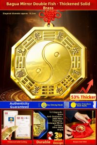 HETANGYUESHE | Front Door Feng Shui Mirror Brass