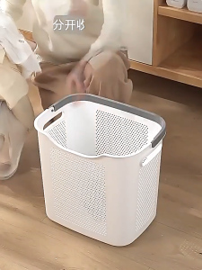 HOTUS ตะกร้าซักผ้า ตะกร้าผ้า จัดเก็บ ตะกร้า เสื้อผ้า ตะกร้าอเนกประสงค์ มีหูหิ้ว จัดเก็บเสื้อผ้า