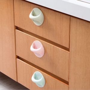 Pegangan Pintu Bulat - Tempelan Gagang Untuk Pintu Kamar Mandi Laci Lemari Pakaian Jendela Serbaguna / Drawer Handle Perekat Super Kuat Anti Lepas Holder Tempel Pengaman Multifungsi