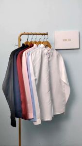 Mens Shirts Slim Business White Shirts Work Shirts Solid Color Long Sleeve Korean Trend [93269]