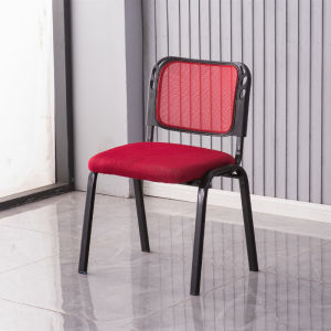 Office Training Staff Chair Conference Simple Chair Long Sitting Comfortable Chess Card Bow Metal Leisure Breathable Mesh Chair