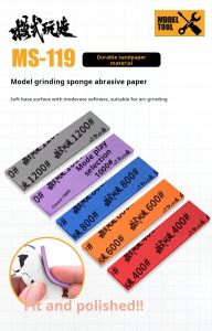 10Pcs MSWZ MS-119 3mm Sanding Sponge Set(400/600/800/1000/1200) for Gundam Military Model Polishing & Finishing DIY Hand Tools