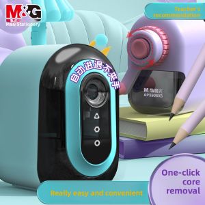 M&G | One-Click Core Ejection Pencil Sharpener for Art Students and Children with Anti-Squeeze Design Large Capacity Shavings Box and Removable Metal Blade
