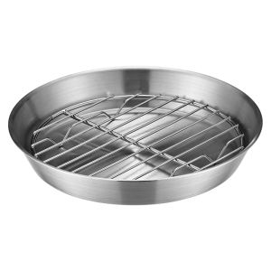 Heqing | Non-stick Water Oil Draining Frying Pan 304 Stainless Steel