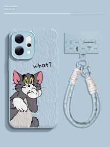 CIJING | Multiple Models Compatibility Phone Case Full Protection Silicone Shockproof Matte Glass Tom & Jerry Design
