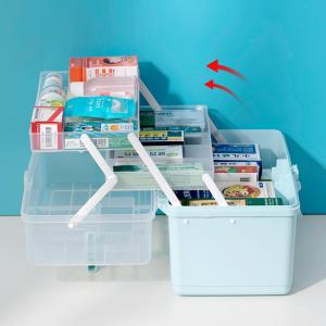 DIHUANTUO | Transparent Foldable Multi-purpose Storage Box Three-layer