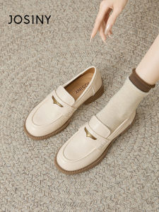 Josiny | Comfortable Easy Slip-on White Japanese-style Loafers
