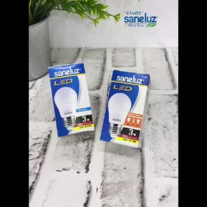 Saneluz 5 หลอด หลอดไฟ LED 3W Bulb แสงวอร์ม 6500K หลอดไฟแอลอีดี หลอดปิงปอง ขั้วเกลียว E27 220V