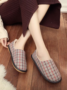 Dép Bông Lót Lông Cừu Mùa Đông Cho Nam Và Nữ Dép Đi Trong Nhà Dép Chống Trượt Dép Cotton Cho Người Cao Tuổi Dép Bốt Gót Tròn