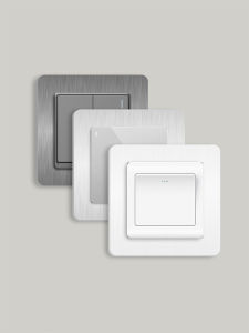 Vỏ Bảo Vệ Acrylic Switch Socket Three-way Decorative Narrow Edge Mifan Texture Brushed High-end Light Luxury