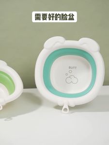 Chậu rửa mặt gấp hình chú khỉ hoạt hình nhỏ cho trẻ em | Chậu rửa mặt du lịch di động | Chậu rửa mặt treo tường