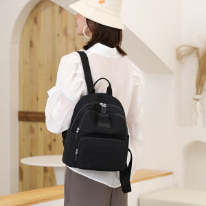 กระเป๋าเป้สะพายหลังผ้าอ็อกซ์ฟอร์ดขนาดเล็กสำหรับผู้หญิง กระเป๋าเดินทางแบบลำลอง กระเป๋าสะพายไหล่แบบมีซิป กระเป๋าแม่ที่ทนทานและมีสไตล์