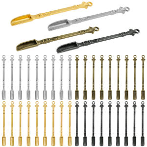 40 Pcs Mini Shovel Spoons Zinc Alloy Tiny Shovel Spoons Portable Mini Spoons Mini Spice Spoons for Coffee Tea Cocktails Desserts