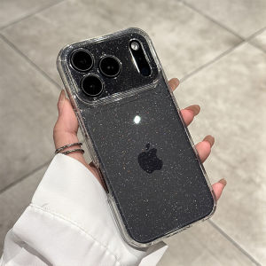 Luxury Bling Glitter Silicone Transparent Case For iPhone 17 Air 16 15 14 Plus 13 11 12 11 Pro Max Shockproof Clear Soft Cover