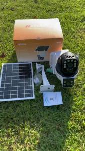 HVISION🔥 แพ็ค2ตัว🔥แถมฟรีซิม 4G 4K กล้องวงจรปิด โซล่าเซลล์ 4G ใส่ซิม เลนส์คู่ 2กล้อง กล้องวงจรปิด 360° กล้องวงจรปิด พลังงานแสงอาทิตย์ Solar CCTV