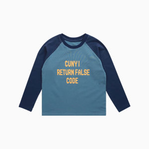 Áo Thun Tay Dài in Chữ Cổ Tròn Thường Ngày Cho Bé Trai Mùa Xuân Thu Cunyi Pure One Good Goods Clothing Breathable Cotton Blend