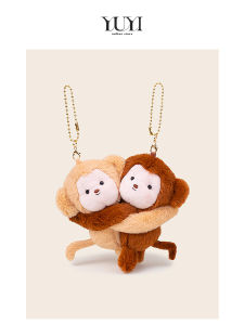 YUYI Original Monkey Doll Partner Hug Bag Charm Best Friend Girlfriend Couple Set Fashionable Bag Accessories Spring 2025