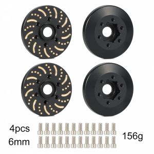 6MM 9MM 12MM 15MM 18.5MM 22MM Brass Wheel Hub Hex Adapter Brake Disc Weights for 1.9 2.2 Beadlock Wheels SCX10 TRX4 Capra Wraith