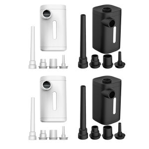 ปั๊มลมไร้สายพร้อมไฟ LED สำหรับเป่าที่นอนลมตั้งแคมป์และกิจกรรมกลางแจ้ง เครื่องสูบลมไฟฟ้าสำหรับเป่าลมและปล่อยลมแบบพกพา