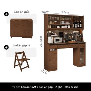 DONGMU | Tủ Đựng Rượu Bằng Gỗ Thật Có Thể Gấp Được Cho Phòng Khách