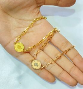 Gelang Paper Clip Koin Titanium Gelang Wanita Anti Karat Korean Style Elegan [COD]