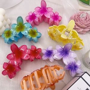 OFM-C1152 Jepit Rambut 3 Bunga Kamboja Frangipani Hairclip / Hair Claw Jedai Kamboja Triplet Bunga 3