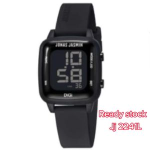 Jam tangan Wanita Jonas Jasmin JJ2241L tali rubber digital original