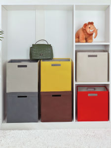 Oxford Fabric Storage Box Square Clothes Toys Organizer Basket School Library Cabinet Storage Case Nordic Style Universal Use