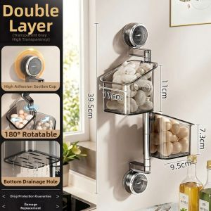 Hourleey | Suction Wall-Mounted Spice Organizer