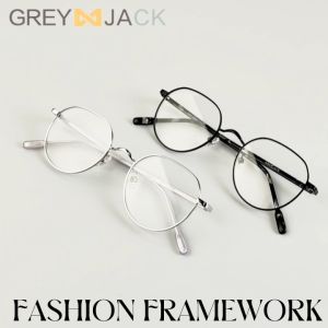 Grey Jack Kacamata Oval Metal Simple Bisa Minus Antiradiasi Blueray Photocromic Bluecromic 1002