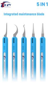 HZY 5pcs/Set Multifunctional CPU Pry Knife Mobile Phone Computer Chip Disassembly Electronics Repair Tools