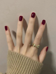 JustGirl Cherry Flavor Nail Polish Quick Dry Long Lasting Tearable Womens Red Wine Color Nail Art Tools for Autumn Winter