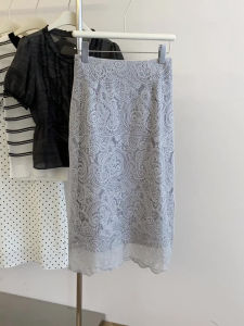 PAIBOLI | Summer New Large Size Lace Half Skirt High Waist Slim Fit Versatile Dress