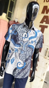 Jayabaya Batik RANGGA VI Kemeja Katun Pria Lengan Pendek