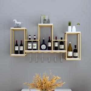 Scandinavian Iron Wall Shelving Unit Wine Glass Hanger