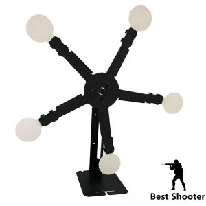 Tactical Training Equipment 5-Plate Metal Pentagram Rotatable Target Bulls-Eye