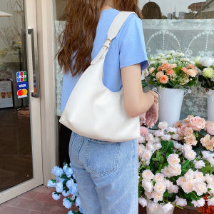 Summer New Soft PU Bread Bag Fashionable Korean Style Womens Handbag Milk Tea Color Versatile Underarm Bag Casual Shoulder Bag